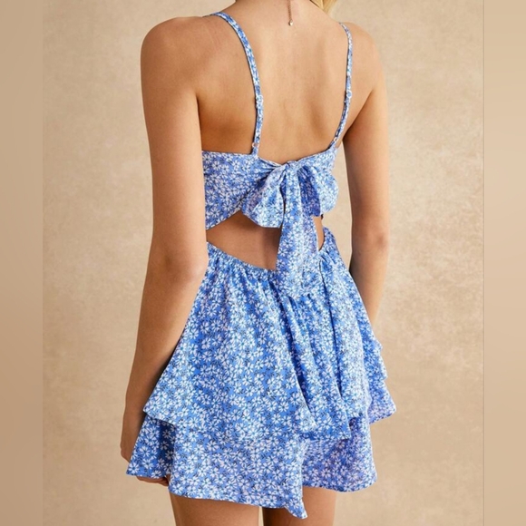 SHEIN Blue Floral Print Garment - Picture 2 of 6